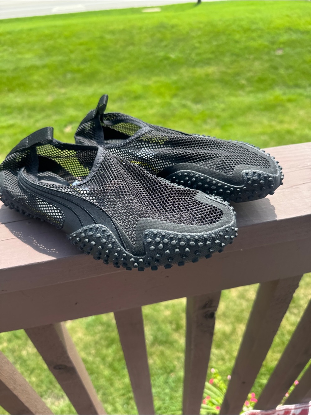 Women Black Mesh Water Shoes - Lightweight Slip-On ortho light